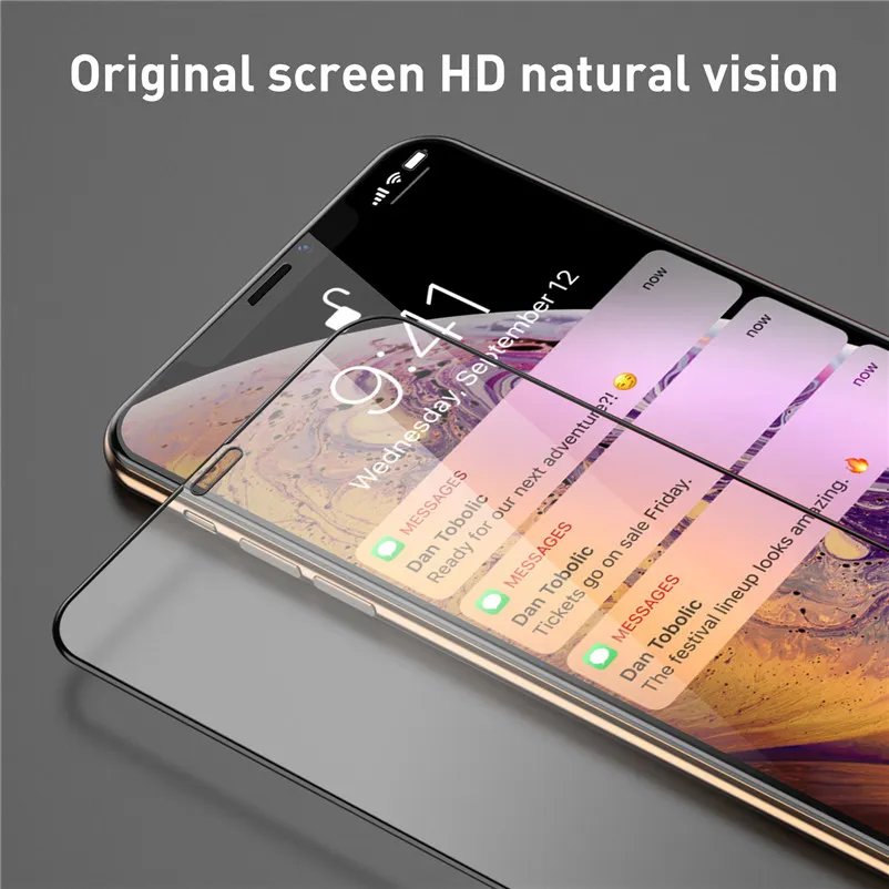 Защитное стекло 9D radian для iPhone 7 6s 8 plus экрана XS MAX XR закаленное 9H|Защитные стёкла и