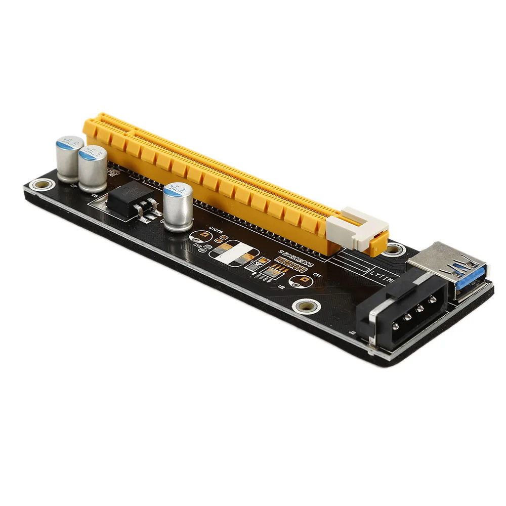 Centechia 60cm USB 3.0 PCIe Riser Card PCI-E Express 1xto16x Extender Adapter SATA Power Supply for BTC Miner Machine | Электроника