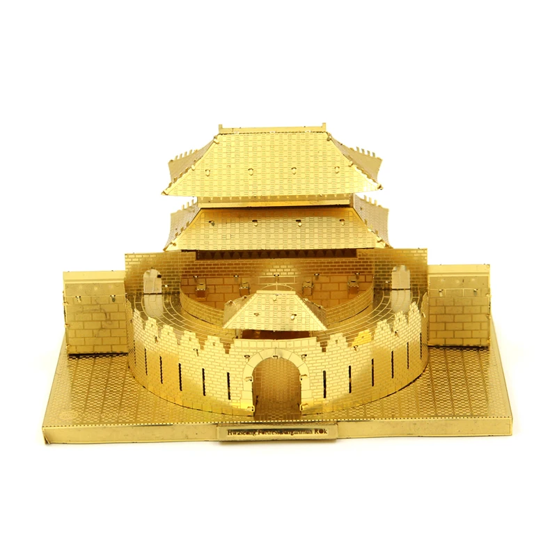 

Microworld 3D metal puzzle Janganmun Gate building Model DIY Laser Cut Jigsaw Model gift For Adult Educational Toys Desktop dec