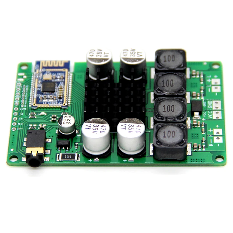 2x50W/40W Bluetooth-Compatible 5.0 Power Amplifier Board Support AUX Audio Input Serial Command Change the Name Password | Электронные