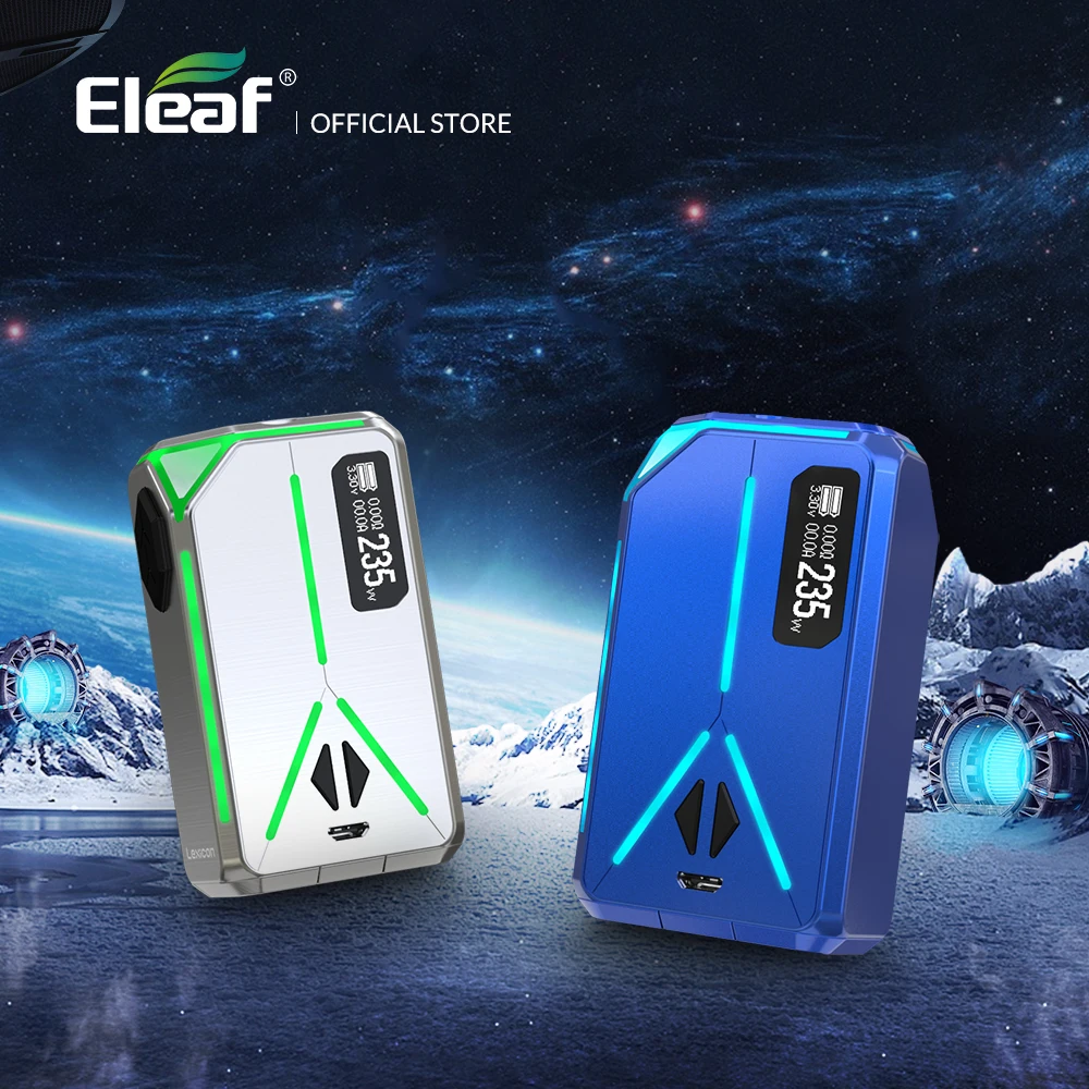 Оригинальная электронная сигарета Eleaf Lexicon Mod с двумя аккумуляторами 18650 макс.