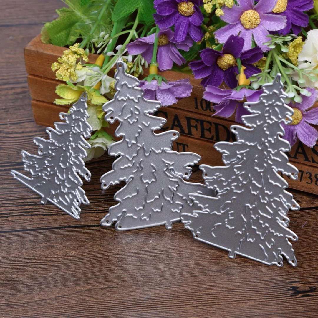 3pcs/set New Christmas Tree Stencil DIY Cutting Dies Scrapbooking Album Punching Template | Дом и сад