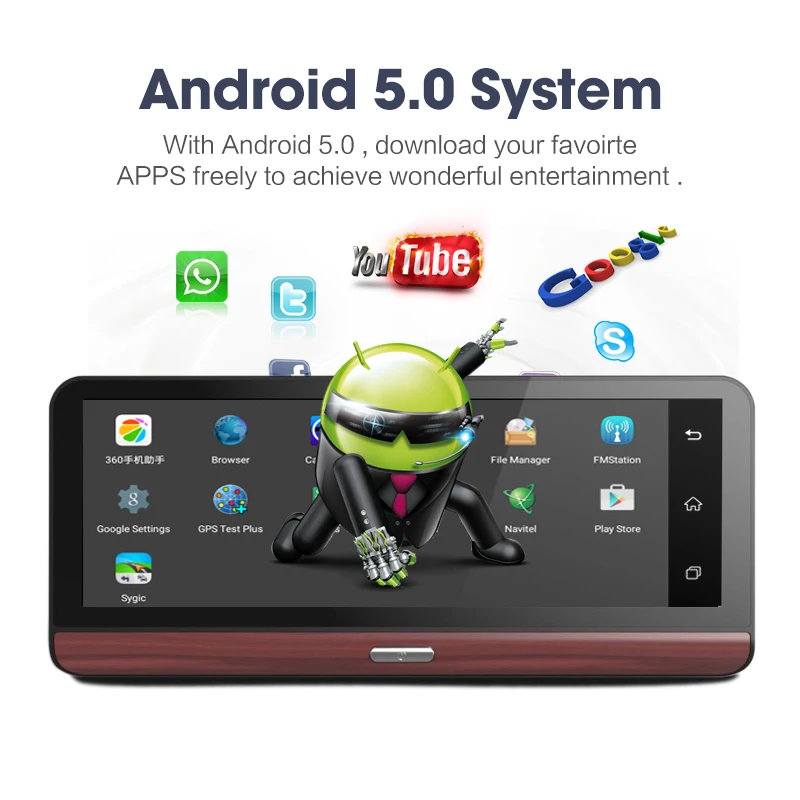 4 г ADAS Видеорегистраторы для автомобилей GPS навигатор Камера 7.84 &quotAndroid 5.1 Bluetooth HD
