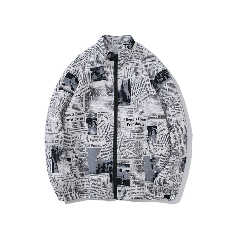 2018 autumn new style Thin section and Stand-up collar men's jacket The letter picture Recreational | Мужская одежда