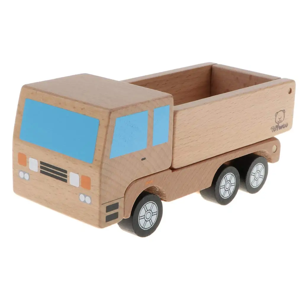 Truck Магнитные деревянные игрушечная машинка-грузовик модель автомобиля для раннего развития игрушки подарок на день рождения для маленьких детей малышей - Цвет: Truck