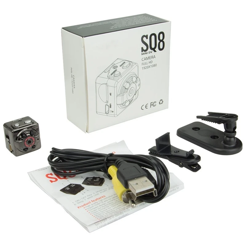 Standard SQ8 SQ 8 1080P HD маленькая камера мини портативная видеокамера ночного видения безопасности DVR карманный мини DVs маленькая мини видеокамера Поддержка TF - Цвет: Standard