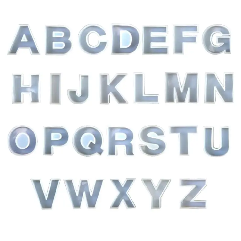 26 шт./компл. Кристалл эпоксидной смолы Английский алфавит силиконовая форма