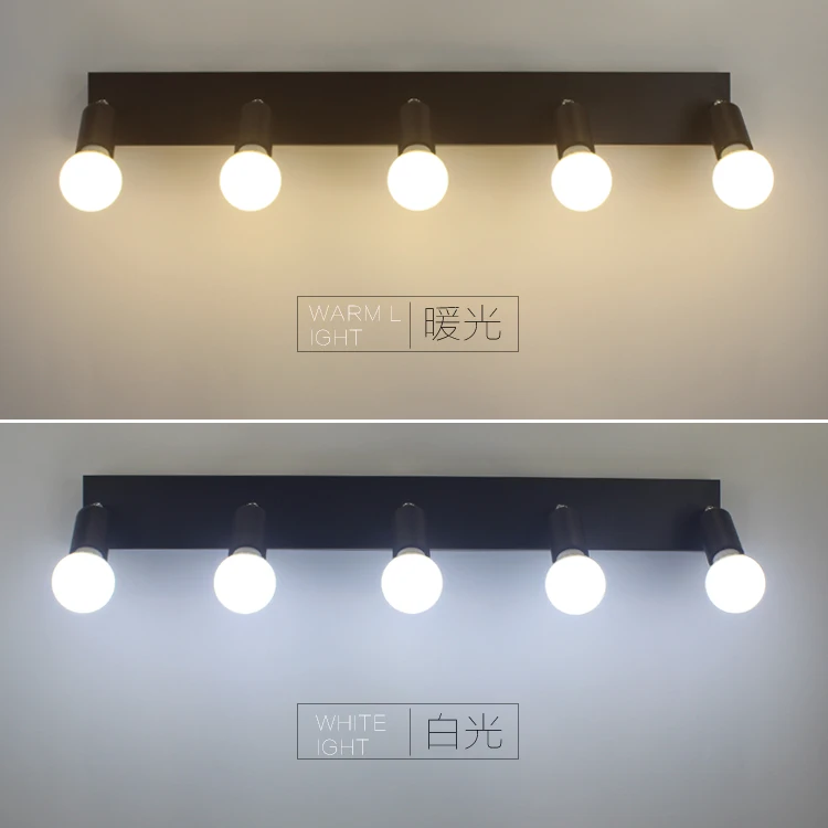 Квадратный зеркальный передний светильник светодиодный настенный для ванной