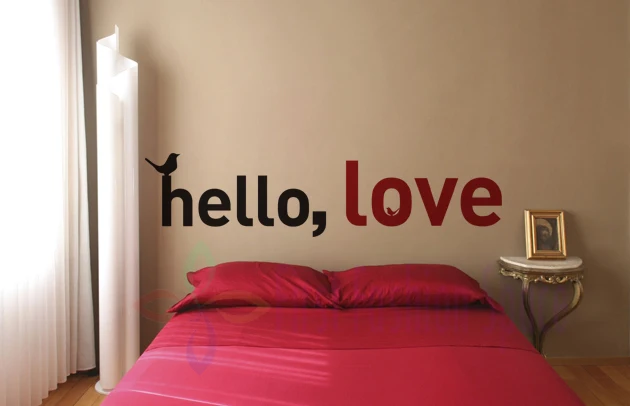 

Removable Hello Love Vinyl Wall Sticker Free Shipping