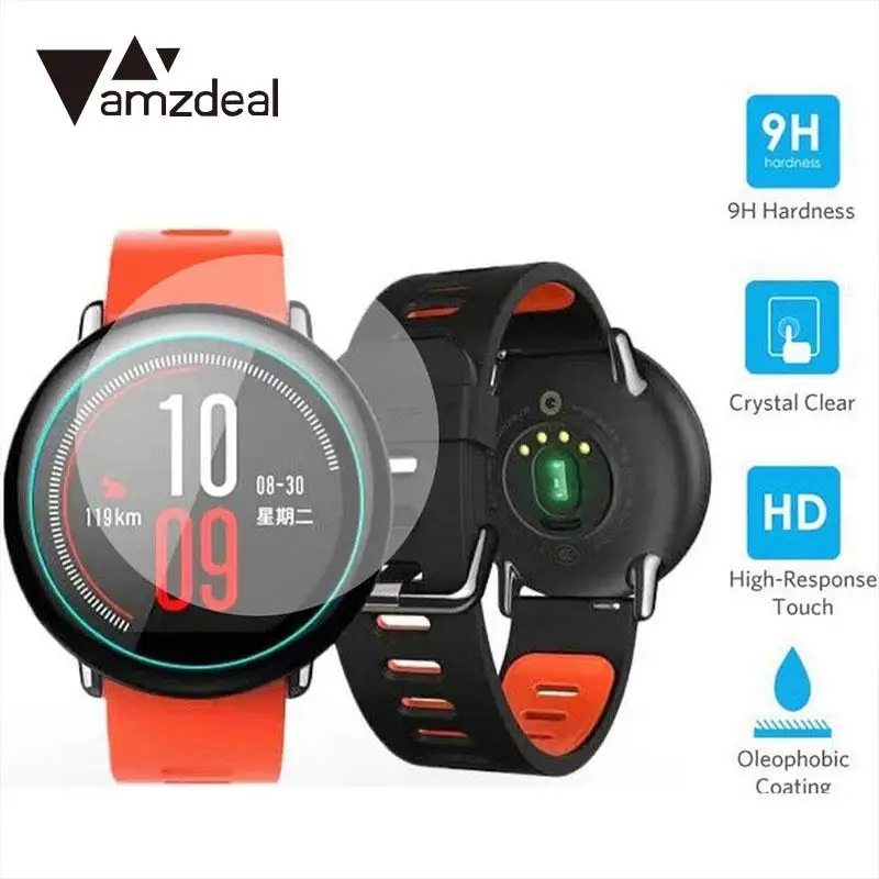 Amzdeal Премиум прозрачное 9 H Закаленное стекло Защитная пленка для экрана Amazfit