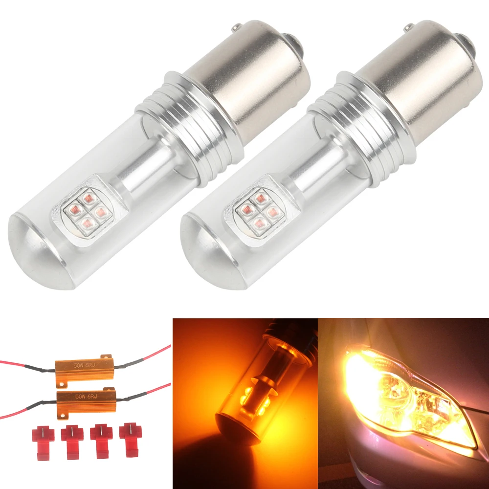 2x40W 572LM PY21W Автомобильный светодиодный CANBUS указатель поворота авто огни BAU15S