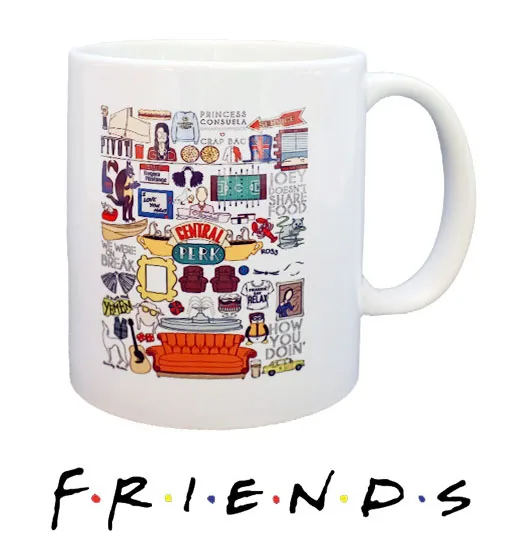 Новые друзья сериал ТВ Шоу белый керамический кофе чая кружка лучшие