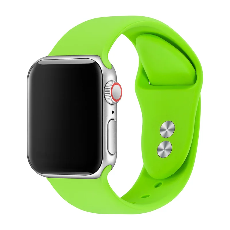 18 Браслет для Apple Watch 38 мм 40 мм 42 мм 44 мм с двойной пряжкой силиконовый Iwatch ремешок для Apple Watch серии 4,3, 2,1 81024 - Цвет ремешка: 18