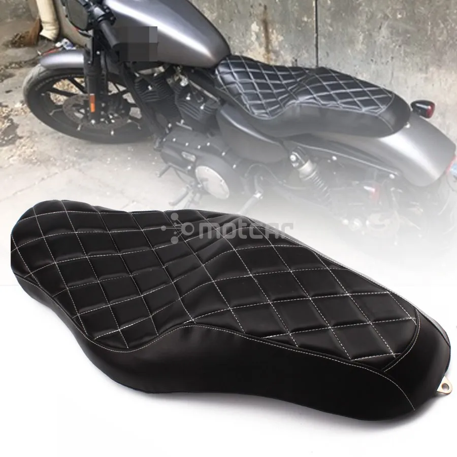 Черные подушки на сиденья мотоцикла для водителя и заднего пассажирского Harley