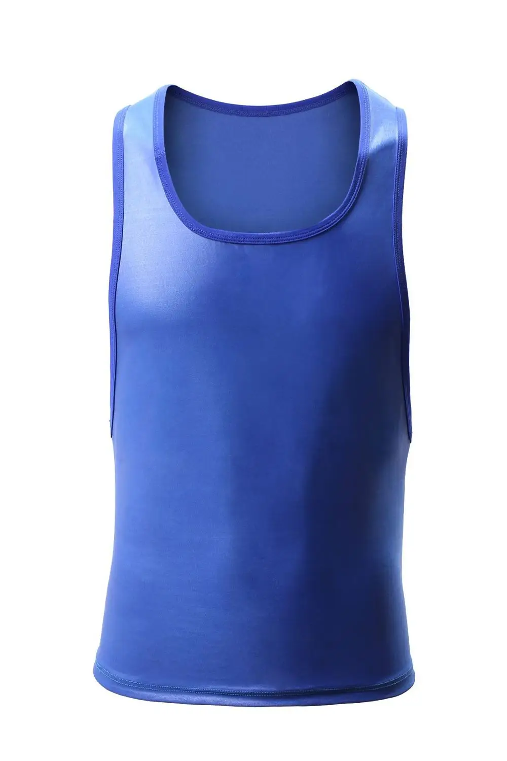 Майка мужская облегающая искусственная кожа пикантный обтягивающий Топ для