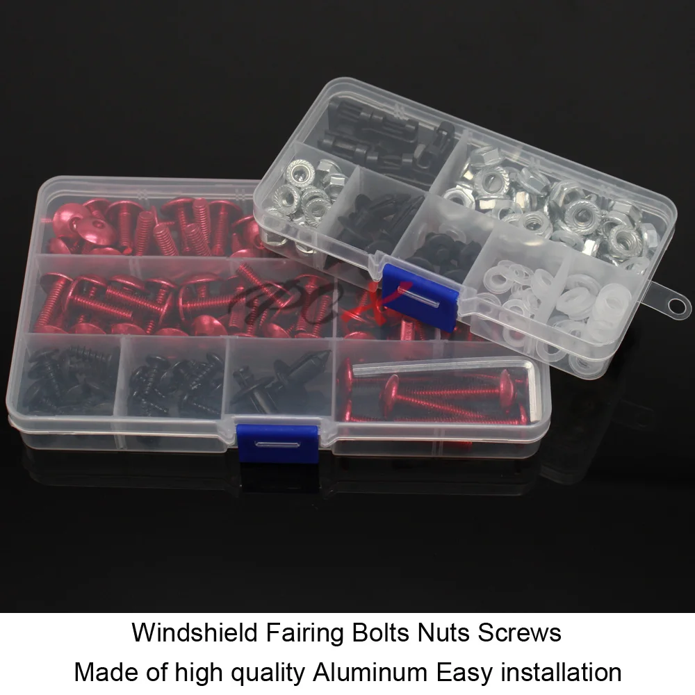 

Universal Motorcycle Fairing Spring Screws Bolts Nuts Kit Fastener Clips Sportbike For Honda/Yamaha/Kawasaki/Suzuki