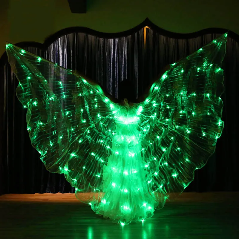 Новый мигает 6 Цвета разнообразные танец живота LED крылья бабочки R костюмы