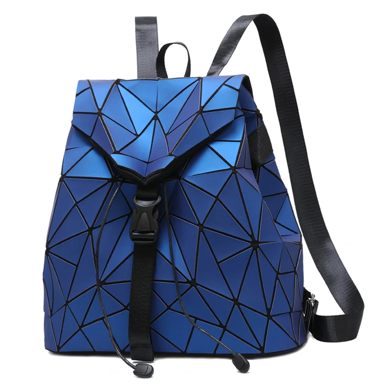 Nevenka Female Backpack Purse Women Holographic Backpack Ladies Geometric Backpacks Teenager Girl Drawstring Bags for Women