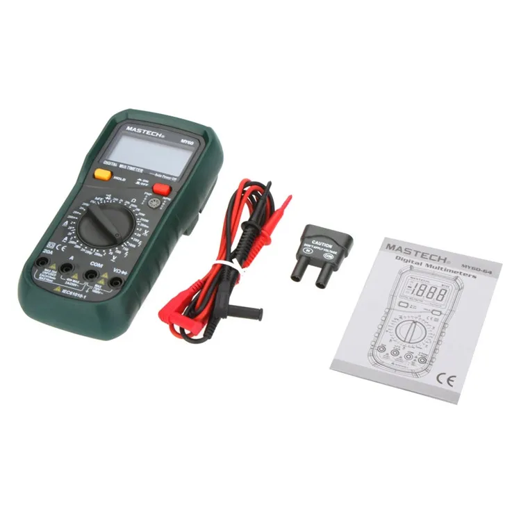 MASTECH MY60 2000 Графы Цифровой Мультиметр AC/DC Напряжение Ток Resitance Тестер 31/2 Измеримыми