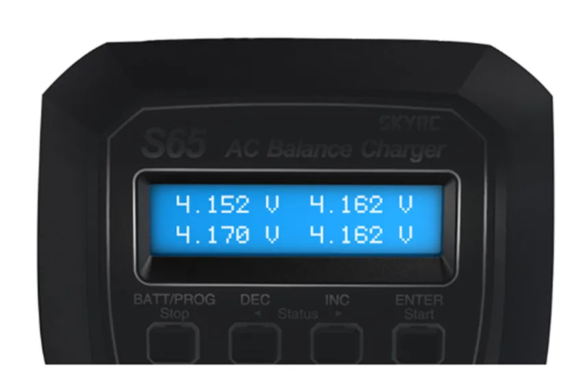 SKYRC S65 65 Вт 6A AC баланс Lipo зарядное устройство Dis зарядное устройство для 2-4S Lipo батарея RC FPV гоночный Дрон модели квадрокоптера