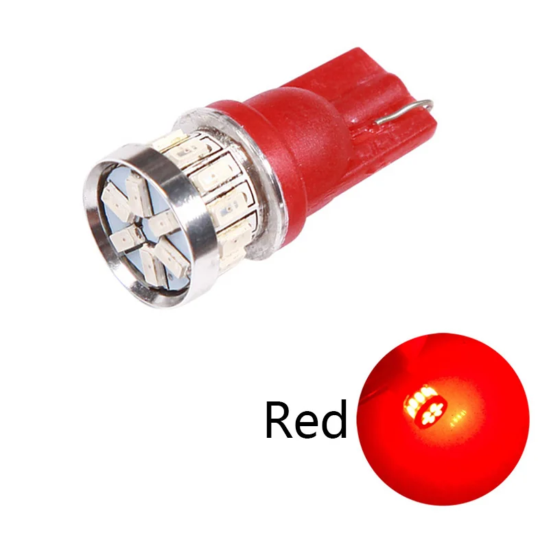 T10 18SMD Red RXZ 1 шт w5w led T10 светодиодные лампочки Canbus 18SMD 3014 для парковки, сигнальный фонарь, внутренняя Карта Купол фары Дневные ходовые огни 12V Белый Амер яркий - Испускаемый цвет: T10 18SMD Red