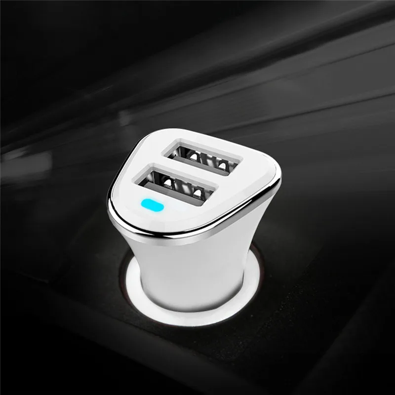 60*26*26 мм USB Автомобильное 2.1A быстрое зарядное устройство с двумя usb портами для