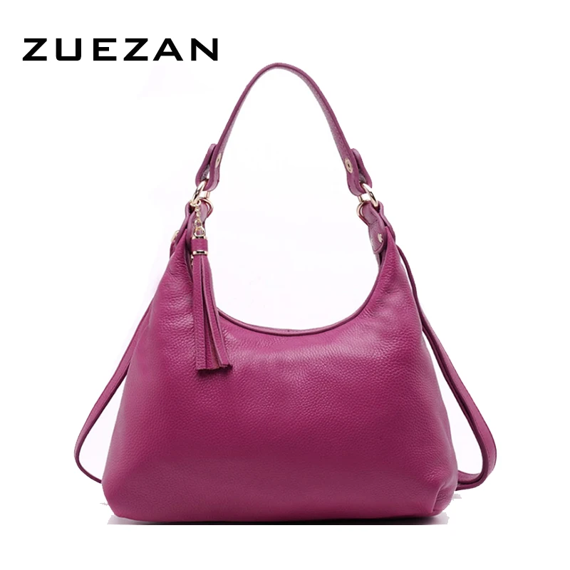 Кисточки Хобо женская сумка из натуральной кожи на плечо воловьей модные сумки