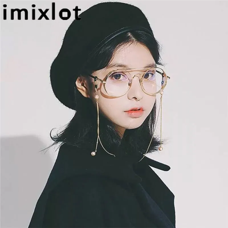 Imixlot Trendy Temperament Imitation Pearls Women Glasses Chain Gold Silver Eyeglass String Eyewear Holder Hanging Neck Strap | Аксессуары