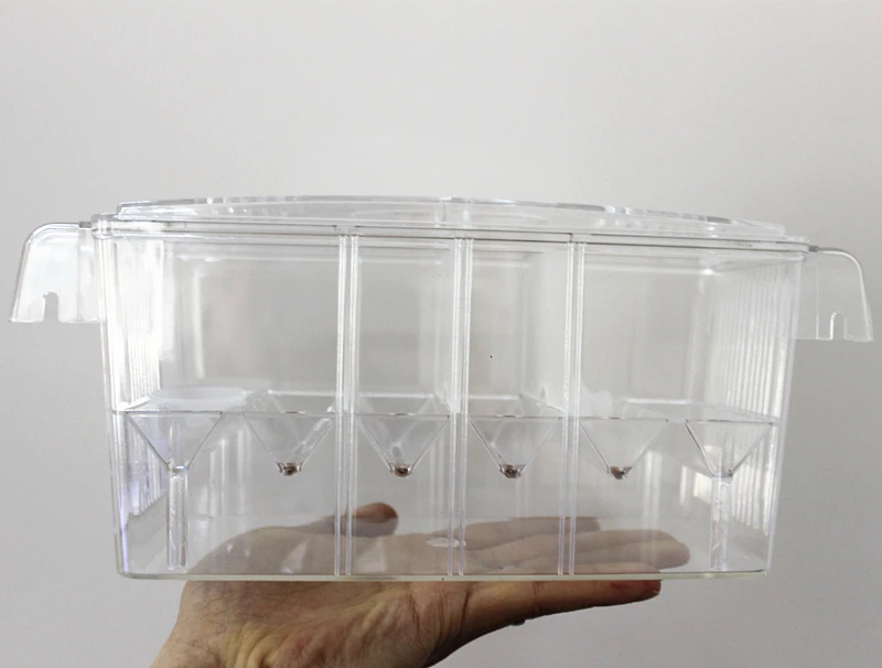 Big Size 4 Rooms and Mini Size Fish Tank Aquarium Incubator Fish Breeding Hatching Box  Acrylic Breeding Isolation Box AT003