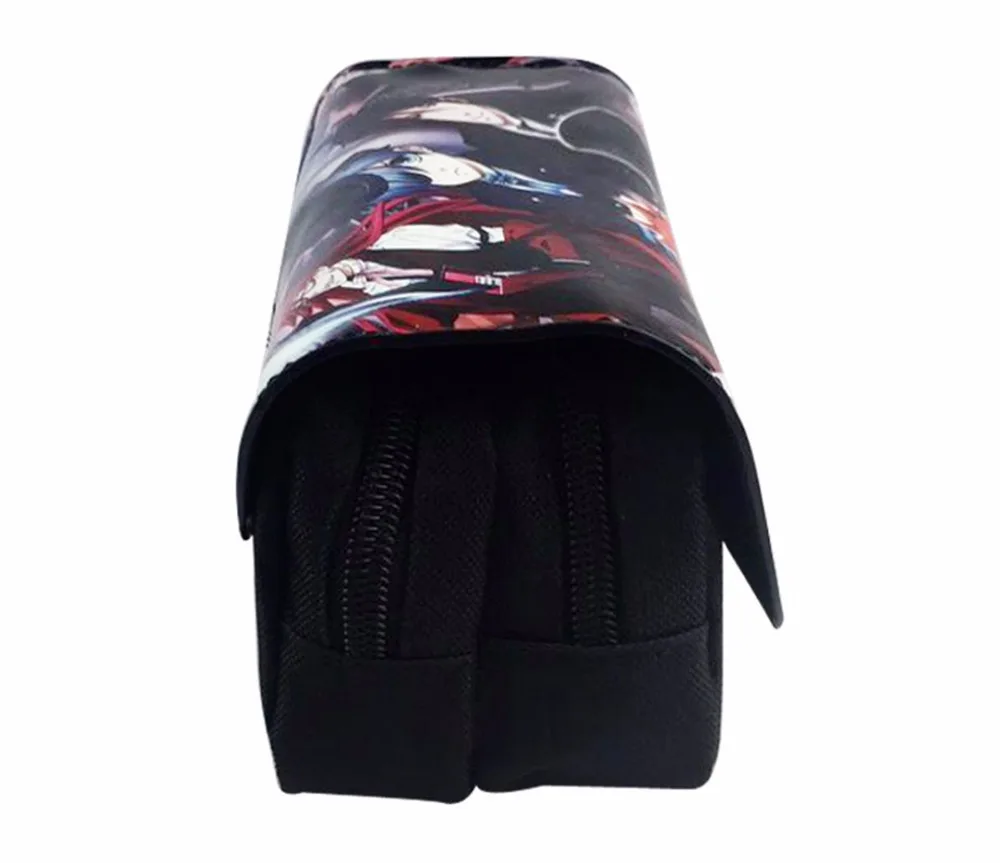 Сумка для карандашей из ПУ кожи с рисунком в виде сердца|long pouch|double zipperbag long |