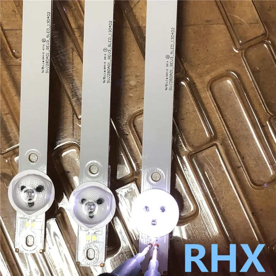 3 шт. x 28 дюймов светодиодная подсветка для Proline Bravis 28C2000B 28''TV L2830HD SVJ280A01 REV3 5LED 130402