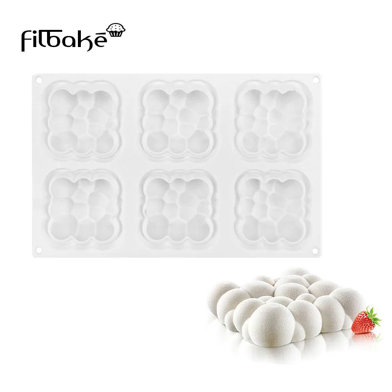 FILBAKE силиконовый 6 cavity 3D небо облако форма для шоколада муссов и десертов сделай