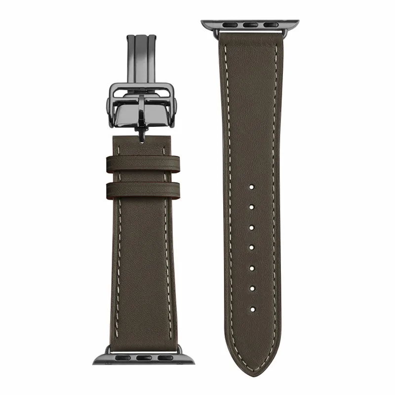 12 Herm логотип на ремешке с застежкой для Apple Watch Series 5 4 3 2 1 44 мм 40 мм 42/38 мм кожаный ремешок для iwatch - Цвет ремешка: 12