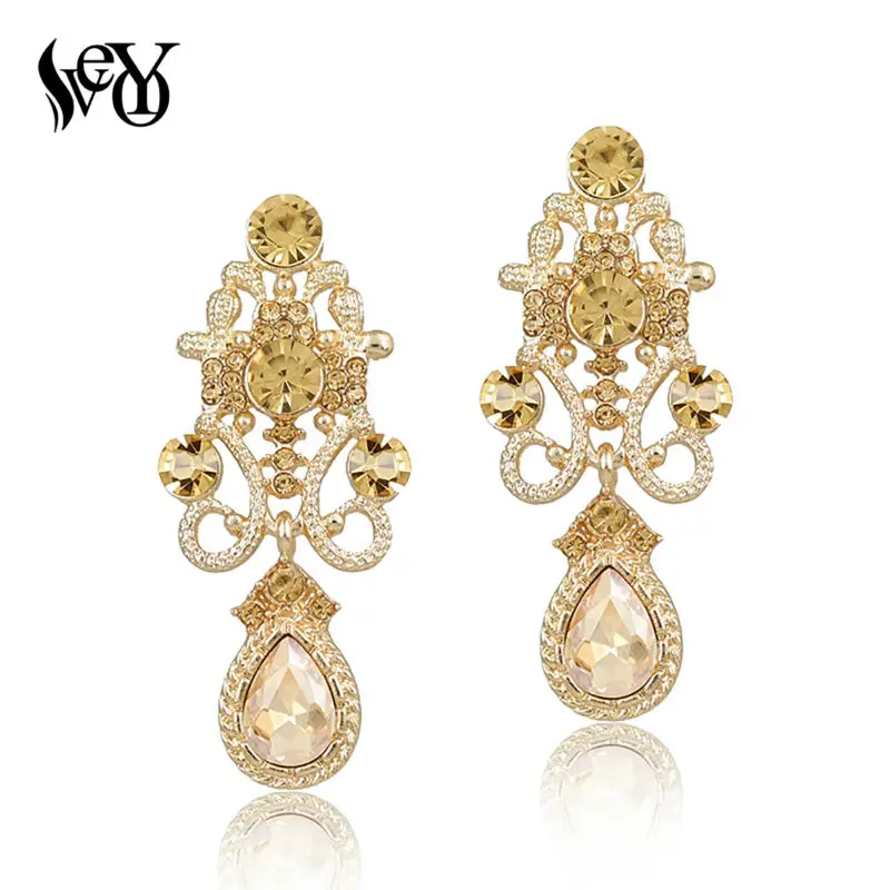 

VEYO Rhinestone Drop Earring Classic Women's Vintage Luxury Earring For 2018 New Fashion Jewelry Accessories