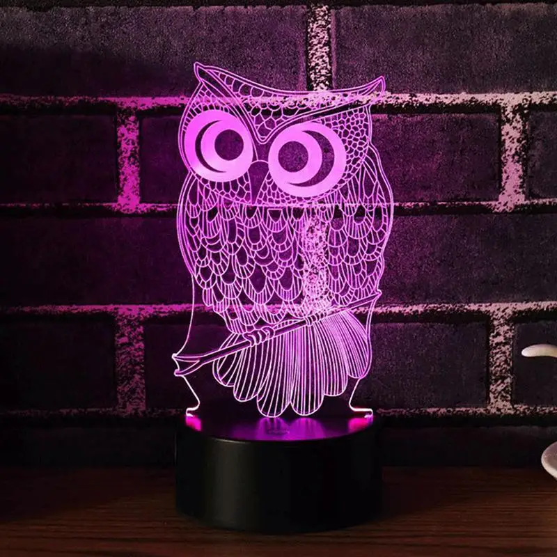 USB тачскрин для 3D LED Ночной светильник замена 7 цветов Настольная основа Свадебный