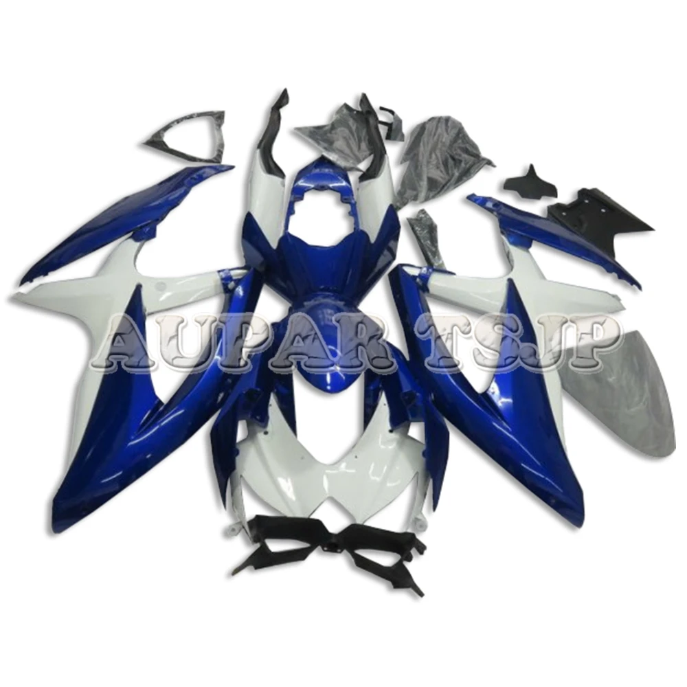 Синий и белый ABS Инжекционный обтекатель для Suzuki 2008 2009 2010 GSXR600-750 K8 GSXR750 GSXR600 08 09 10