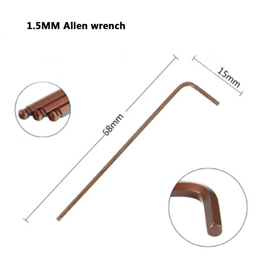 1.5mm 1 шт. S2 сплав сталь шестигранный ключ метрический Т Тип шестигранный ключ шариковый шестигранный ключ гаечный ключ 1,5 мм-14 мм - Цвет: 1.5mm