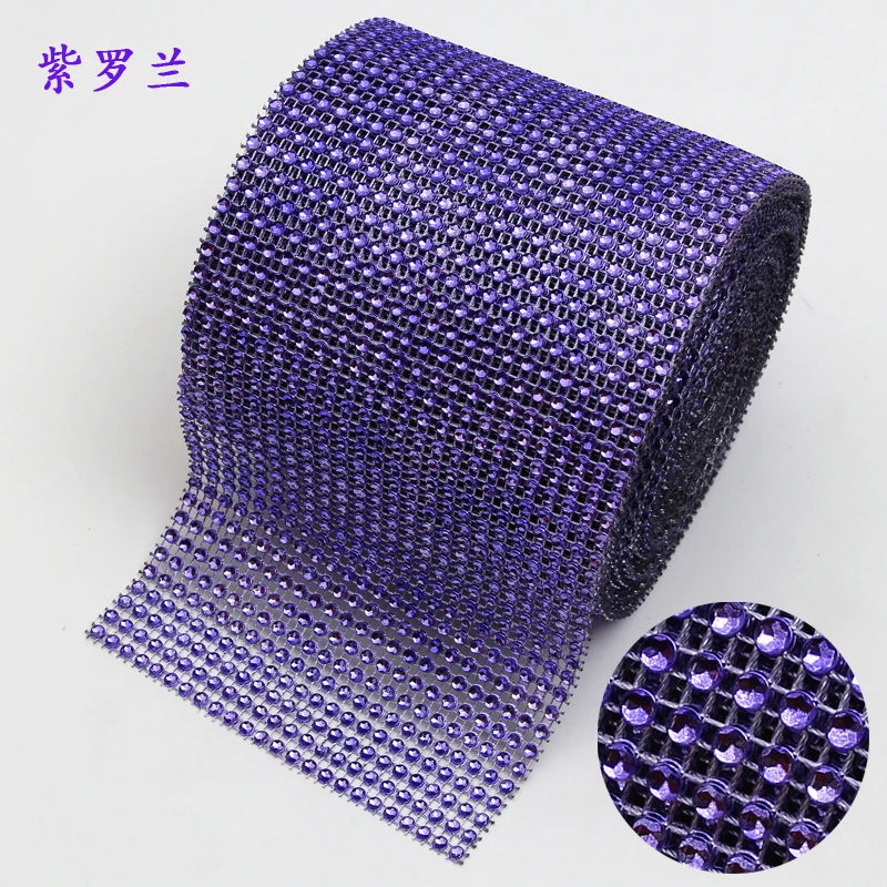 Хит продаж 10 ярдов Алмазная сетка рулон для торта блестящая лента с кристаллами