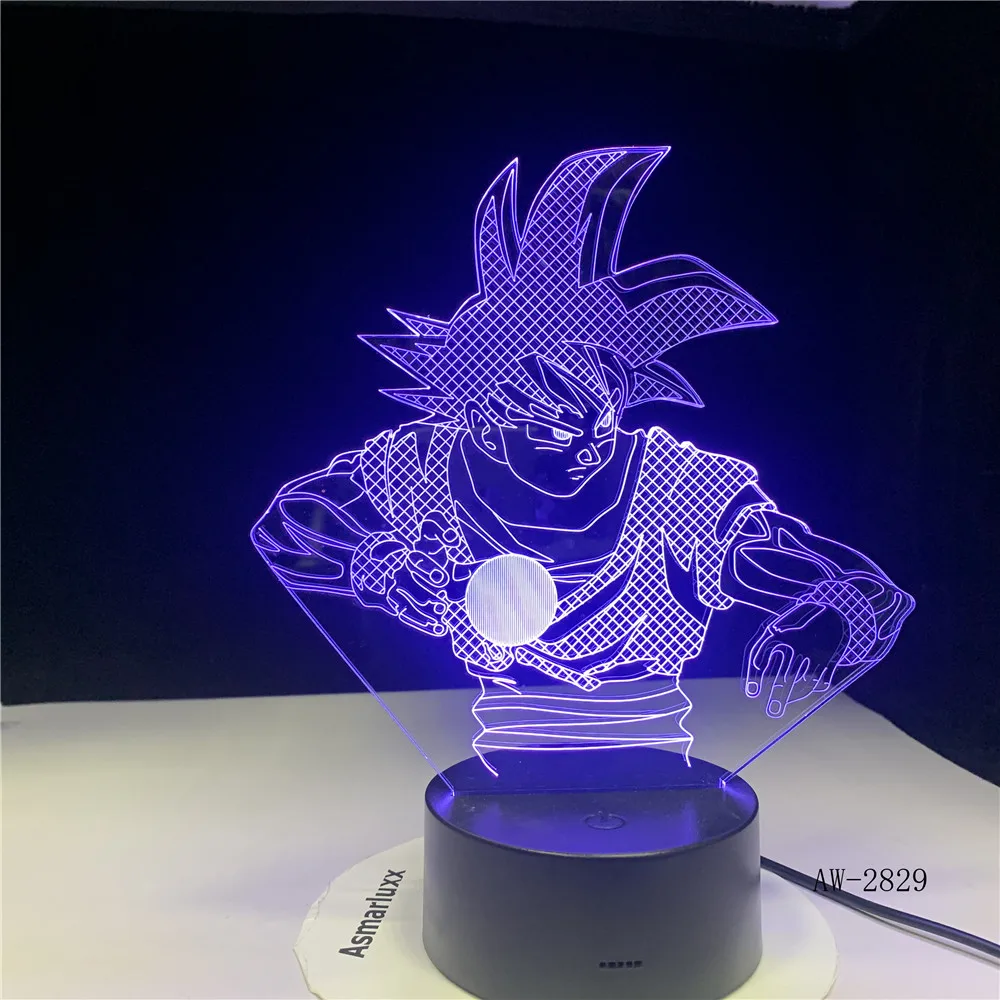 3d визуальное Наруто Моделирование Led аниме ночной Светильник s Дети коснитесь