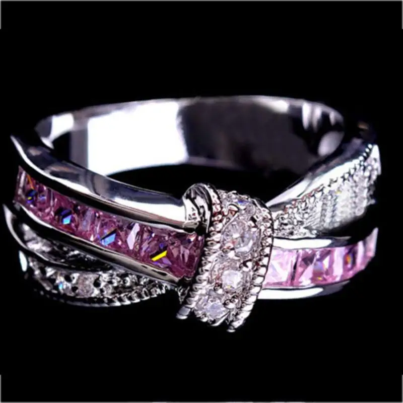 Женское кольцо с кристаллами модное жемчужное для свадьбы или помолвки