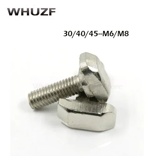 

20PCS 30/40-M6 M8*16/20/25/30mm Steel Metric Thread T Shape Square Hammer Head Type Screw Bolt Fastener t screw