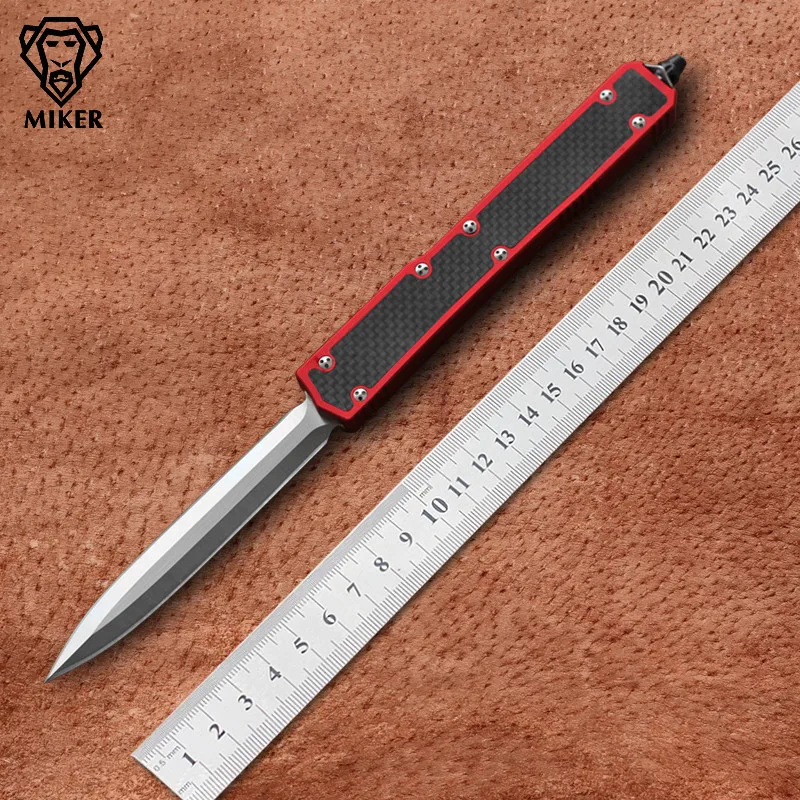 MIKER II нож с фиксированным лезвием D2 лезвие из углеродного волокна + ручка