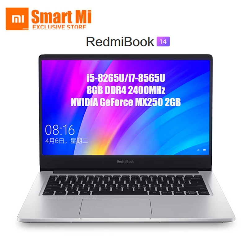 Ультратонкий ноутбук Xiaomi RedmiBook английская версия 14 дюймов FHD i5 8265U/ i7 8565U NVIDIA GeForce