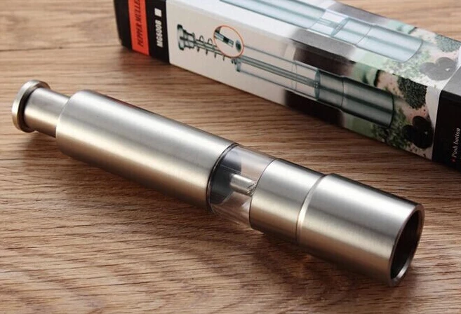 

The Top Sale New Arrival Thumb Push Salt Pepper Grinder Spice Sauce Stainless Steel Mill Grind Stick Cooking Device Tool ss1206