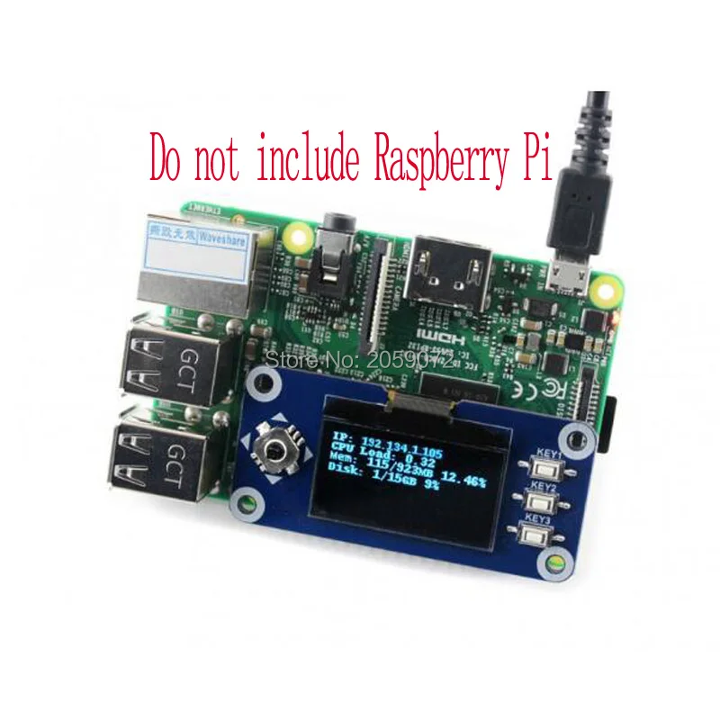 Raspberry pi 1 3-дюймовый oled-дисплей 128x64 пикселей SPI/I2C интерфейс | Компьютеры и офис