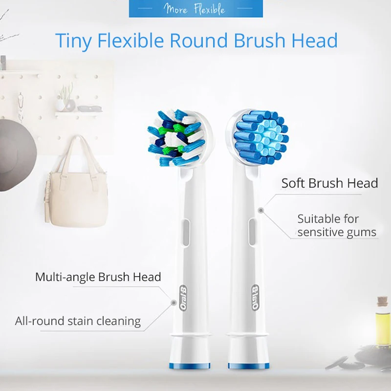 Зубная щетка OralB Pro2000 звуковая электрическая с 2 сменными насадками и датчиком