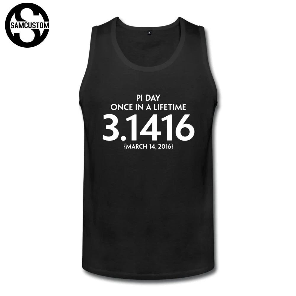 SAMCUSTOM Мужская Новая летняя майка pi day once in a lifetime 3 1416 мужская жилетка модные