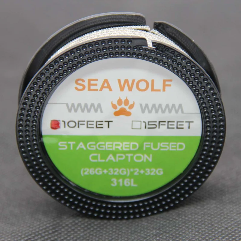 Катушка для нагревательных проводов SEA WOLF NI80 SS316L сплавленная проволока CLAPTON RDA RBA