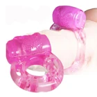 2 шт. палец кольцо вибратор высокий эластичный силикон пенис вибрирующий для клитора массажер Удлиняющая насадка игрушка Секс-игрушки товары для взрослых для Для мужчин