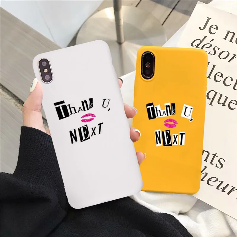 GYKZ Ariana Grande Thank U Next Phone Case For iPhone XS MAX XR X 7 8 6 6s Plus Candy Colors Soft Matte Back Cover Silicone Capa | Мобильные